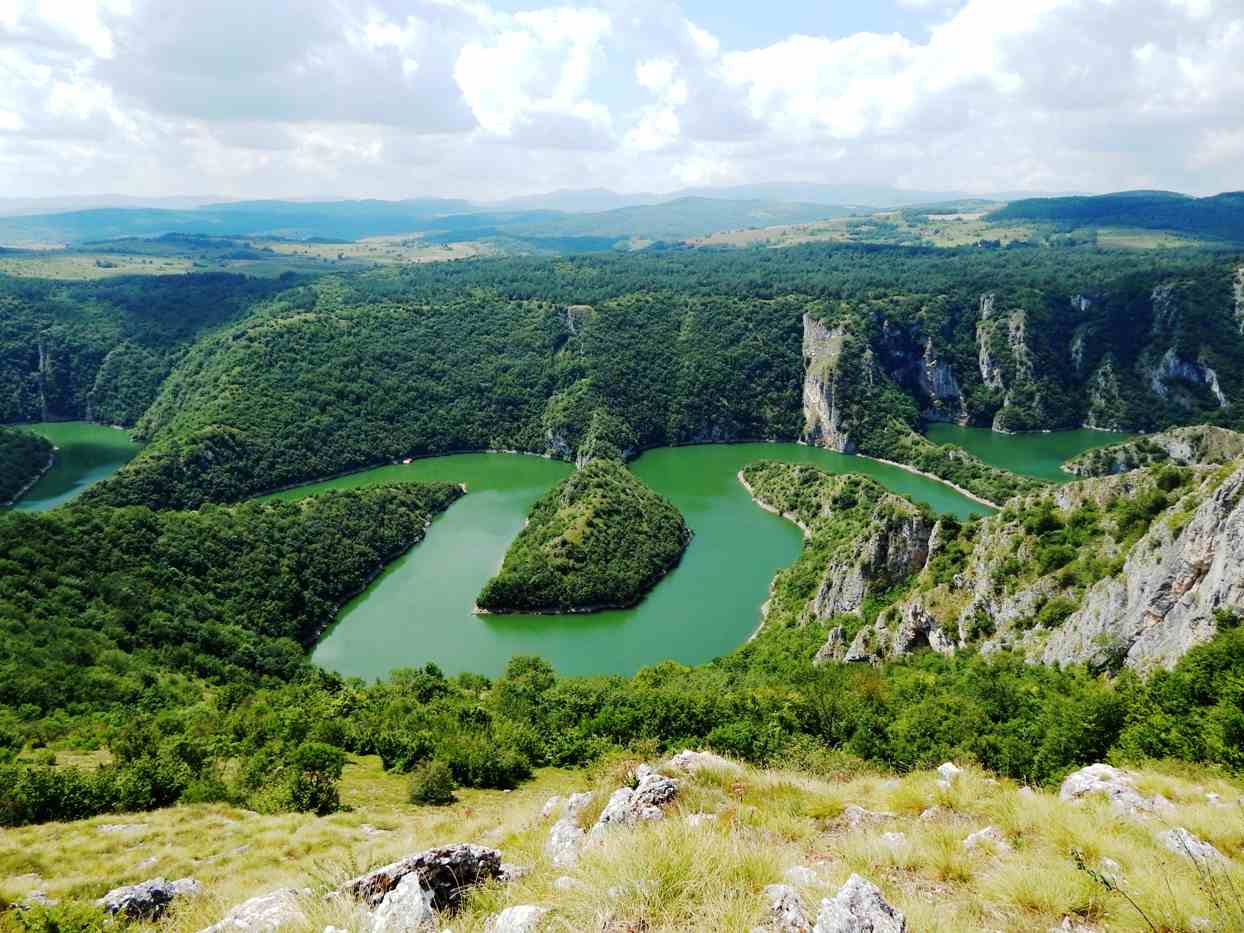 Uvac, uklješteni meandri, panorama